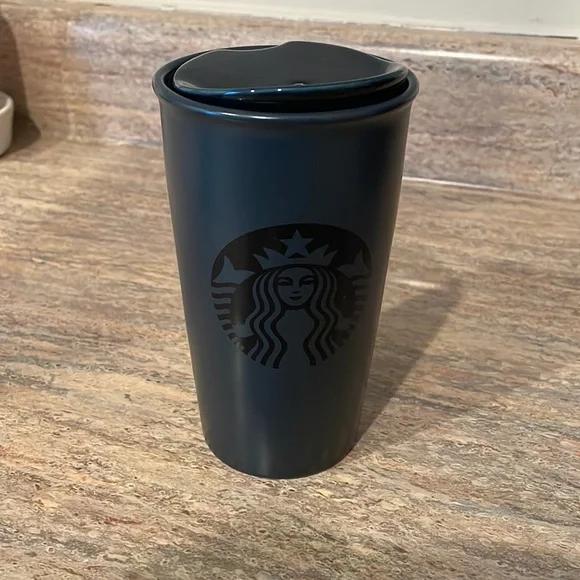 Starbucks | Kitchen | Starbucks Coffee Matte Navy Blue Double Wall Tumbler  Travel Mug | Poshmark